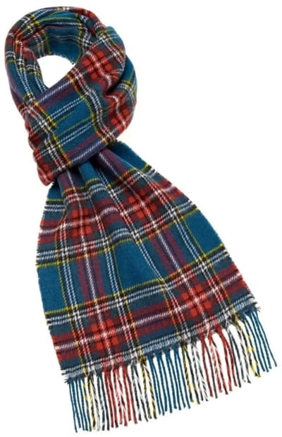 Sjaal Edinburgh Groen (Teal) - Meriono Lamswol - 25 x 190 - Bronte by Moon Scotland