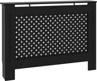 Radiatorombouw - Verwarmingkast - Woonkamer Decoratie - MDF met lak - 112x19x81 cm - Zwart