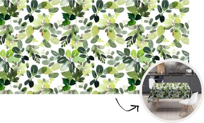 Kerst Tafelkleed - Kerstmis Decoratie - Tafellaken - Planten - Kerst - Groen - 260x130 cm - Kerstmis Versiering
