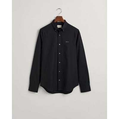 Gant Slim Pinpoint Oxford Overhemd Met Lange Mouwen Zwart XL Man