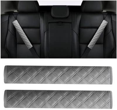 Dailygoods- Veiligheidsgordel Kussen - Zacht Comfort - 2 Stuks - Kristalfluweel - Universele Toepassing - 22 cm - Bescherming voor Kleding - Gordelkussen