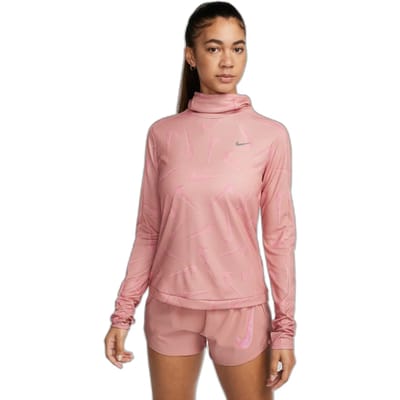 Dames trainingsjack met dri-fit capuchon Nike Swoosh Print Pacer