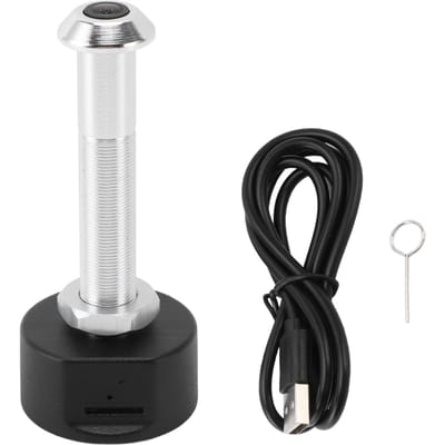 Caméra Judas Wifi 1080P HD Détection Mobile Objectif Grand Angle 170 degrés Vision Nocturne Visionneuse de Porte avec argenté