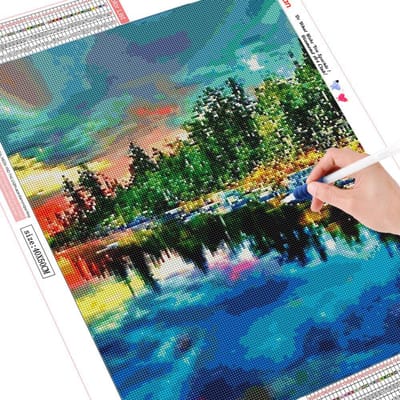 Arrivées Peinture Diamant Paysage Broderie Diamant Ronde Complète 20X30 black