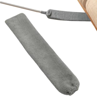 Intrekbare Stofreiniger - Plumeau Flexibel - Huishoudelijk Stofvrij Maken - Microfiber Technologie - 98.5 cm Uitschuifbaar - Grijs