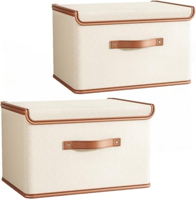 Omgoods - Set van 2 Opvouwbare Opbergdozen van 38 Liter