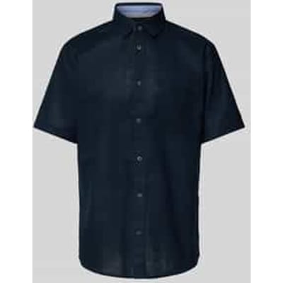 Tom Tailor Regular fit overhemd met korte mouwen en linnen