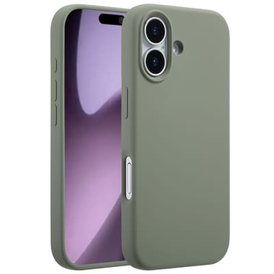 Accezz Hoesje - Geschikt voor Apple iPhone 17 - Liquid Silicone Backcover geschikt voor MagSafe - Cooper Green