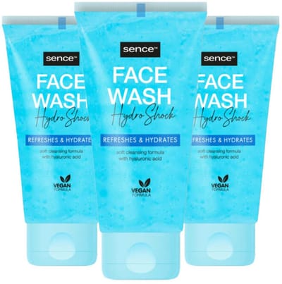 Sence Face Wash Alle Huidtypes Hydro Shock - 3 x 150 ml - Voordeelverpakking