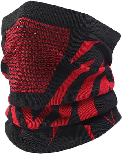 Sjaal - Nekwarmer - Wintersjaal - Ademende Sport Sjaal - Anti-kou Motornekmasker - Winterfleece Gezichtsbescherming - Winddichte Gezichtsbedekking - Perfect voor Skiën - Snowboarden - Wandelen - Fietsen - Feestdecoratie - Kerstcadeau - Kerst - Rood