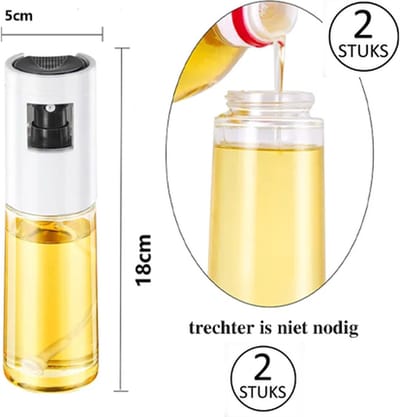 Voor de AirFryer : 2 stuks Olijfolie verstuiver Glas 100ml navulbaar