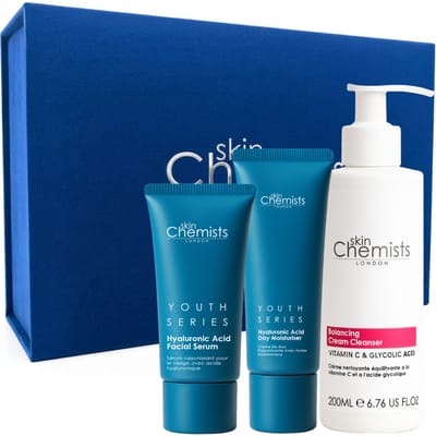 skinChemists Anti-aging routine met vitamine C en hyaluronzuur voor een stralende huid.