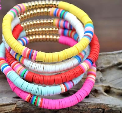 Akyol - Regenboog - 5 STUKS - mix color - bohomian armband - boho style - ibiza armbanden - kralen Armband cadeau - kado - geschenk - gift - verjaardag - zomer - sieraad - armband met kralen - festival - festival armband - ibiza gift - armband cadeau