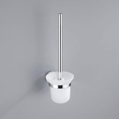 FugaFlow Eccelente Acces Toiletset 3-delig - toiletrolhouder zonder klep - toiletborstel - handdoekhaak enkel rond - chroom