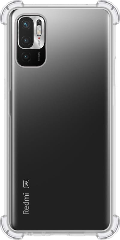 Hoes - Geschikt voor Xiaomi Redmi Note 10 5G - Sterk & Shockproof - Siliconen Case - Back Cover - Telefoon Hoesje Shock Proof - Transparant