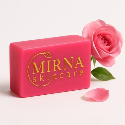 MirnaSkincare - Face Cleansing Soap Bar - Rozenwater - 100% Natuurlijk - alle huidtypes