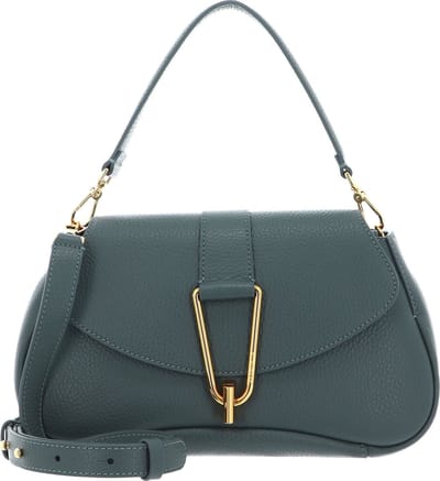 COCCINELLE Leren Schoudertas Coccinelle Himma Handbag Grained Leather Kale Green Groen