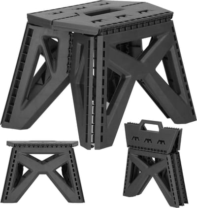 Springos Vouwkruk - Inklapbaar - Platform - Multifunctioneel - 23 Cm - Grijs