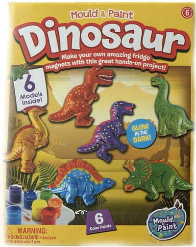 Schilderset dinosaurussen 21,5 cm x 17 cm x 5,5 cm