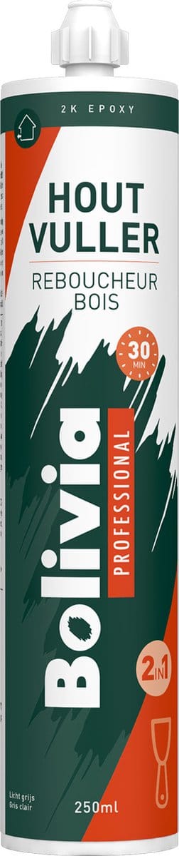 Bolivia Houtvuller Epoxy 2K 30 Min. 2 in 1 Koker - 250 Ml