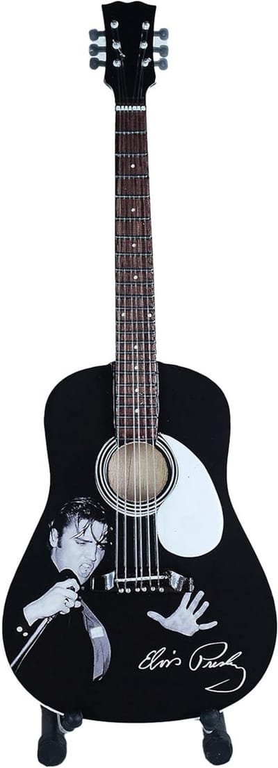 Miniatuur Replica Gitaar in Zwart - Verzamelobject