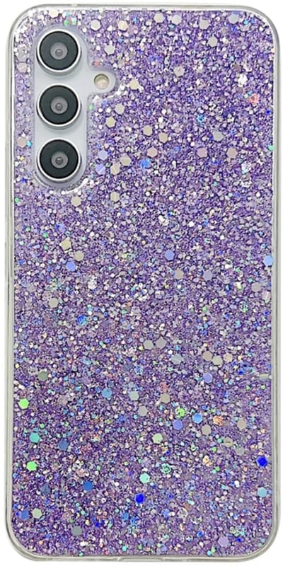 Voor Samsung Galaxy S24+ 5G Glitter Pailletten Epoxy TPU Telefoonhoesje (Paars)