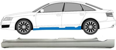 Volledige dorpel voor Audi A6 C6 2004-2010 / Links