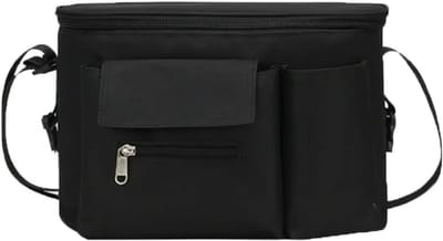 Handige Organizer voor Kinderwagen met Bekerhouders, Schouderband en Waterdicht Design - Ideaal voor Ouders en Babyaccessoires