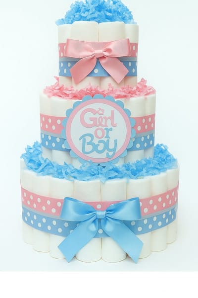 Gender Reveal Luiertaart – Girl or Boy - Luxecadeaumanden