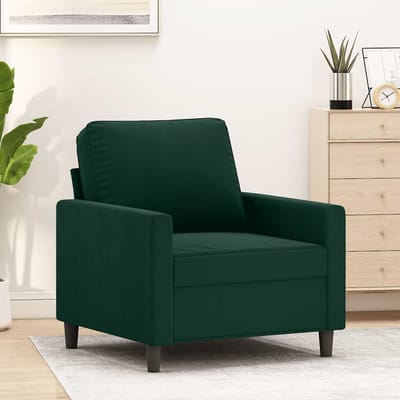 vidaXL Fauteuil 60 cm fluweel donkergroen