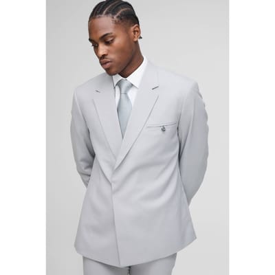 Ontspannen pasvorm boxy blazer | Grey | Size 36