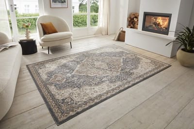 Flycarpets Terrain Designer Laagpolig vloerkleed - Orken - Zwart / Bruin - 240x340 cm