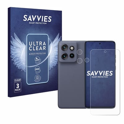 Savvies - Screenprotector voor Motorola Edge 60 Neo (Voor+Camera) - Folie Beschermfolie transparant 6 Stuks