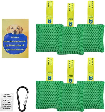 Honden Geurtrainingsset - Hondenpuzzel Snuifmat - Mentale Stimulatie Hond - Meerdere Verborgen Zakken - 15x7.5 cm - Grijs