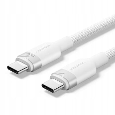 Ventie USB-C naar USB-C Kabel 2.0 PD 240W 5A 2m Wit