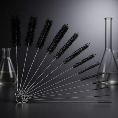 13-delige Nylon Buisborstelset - Flessenborstel voor Fles, Slang, Pijp, Reageerbuizen, Blender, Juicer - 21 cm, diverse diameters (1,5 mm tot 2,5 cm)