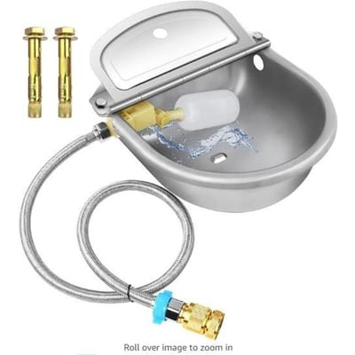 Automatische Drinkbak voor Dieren 304 Roestvrij Staal Drinkbak voor Paard Geit Koe Vee Water zilver