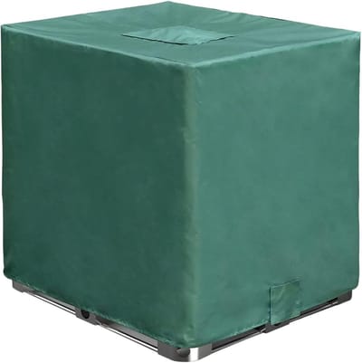 Afdekzeil Watertank - Beschermhoes Buiten - Water Opslag - Waterdicht Stofdicht - 1000 Liter - Groen