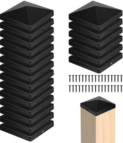 Dailygoody - Paaldoppen - Houten hek - Bescherming - Zwart