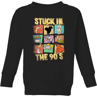 Cartoon Network Stuck In The 90s Kids' Sweatshirt - Black - 98/104 (3-4 jaar)