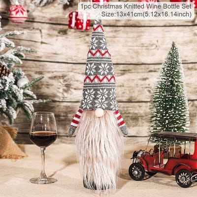 Hoesje voor flessen - Wijnfles decoratie - Luxe hoes voor wijnfles - Kerst - Kerstmis - Wijnfleshoes - Wijnfleszak