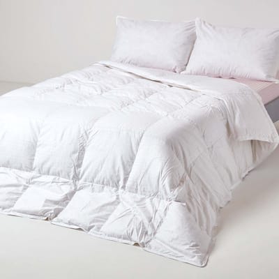 Homescapes Premium Donzen Zomerdekbed 150x200 cm – ≥70% Ganzendons – Warmteklasse 3 – Katoen 300TC – OEKO-TEX® & RDS – Wasbaar 40°C