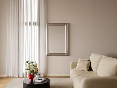 Vente-unique Rechthoekige wandspiegel van metaal - B. 80 x H. 120 cm - Verchroomd - BORAYA