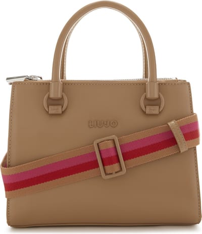 LIU JO Handtas Schoudertas Manhattan Satchel Double Zip Cammello Lichtbruin
