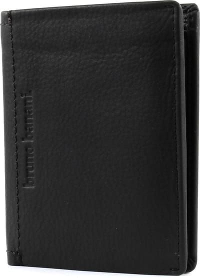 bruno banani Leren Portemonnee Arizona Wallet High with Flap Black Zwart