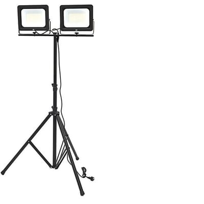 Dubbele LED bouwlamp 2 x 150W 2 x 15.500 lumen met statief 5000K