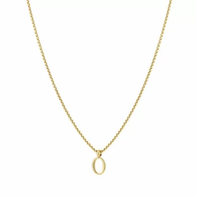 Bijoutheek Collier Letter O Goud