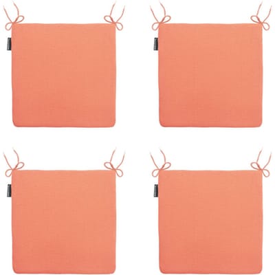 Madison - Zitkussen Panama flame orange - Ca. 40x40 cm - Set van 4