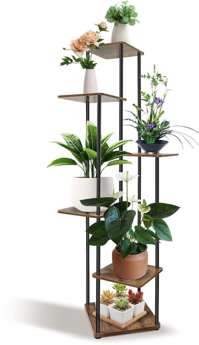 5-Laags Metalen Plantenstandaard Voor Binnen En Buiten, Tuin, Bloempotten, Plank, Rek, Plantenstandaard