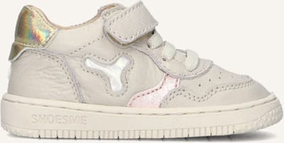 Shoesme Shiny Beige Sneaker - Sneakers Kinderen - Meisjes - BEIGE - Leer - Maat 19